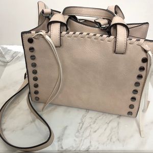 Blush Pink Studded Leather Purse